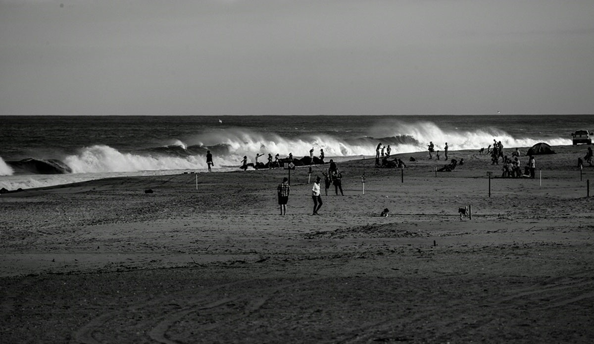 Looking down the beach as Arthur rolled in. Photo: <a href=\"https://www.mikeincittiphotography.com/\" target=_blank>Mike Incitti</a> 