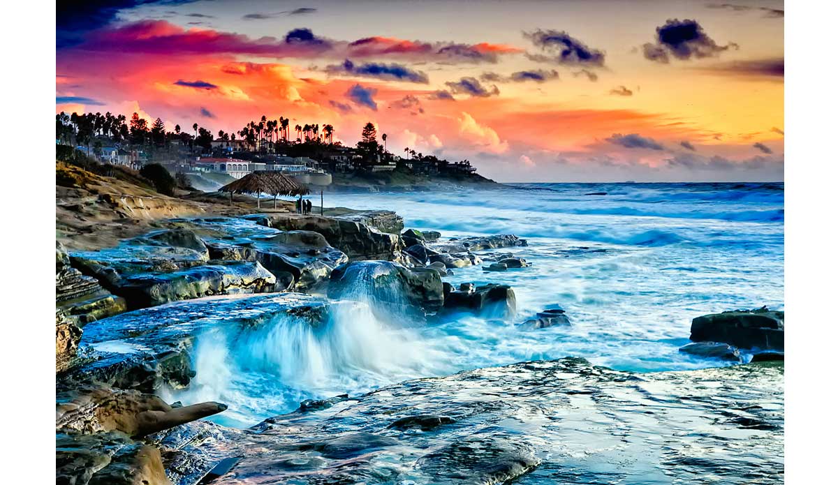 While this image is an example of a digital photography possibly pushed a little too far, the reason it\'s included is because it was around this time that I relocated residence to the Windansea area of La Jolla.  My morning routine nearly everyday that I was in the country would include driving by every reef in La Jolla to see if anything was worth shooting.  I actually still do this most days now.  As it pertains to my photography, it  was after I moved to La Jolla that I also started getting back in touch with shooting subject matter outside of surfing and more towards the environment. Photo: <a href=\"https://anthonyghigliaprints.com/\">Anthony Ghiglia</a>