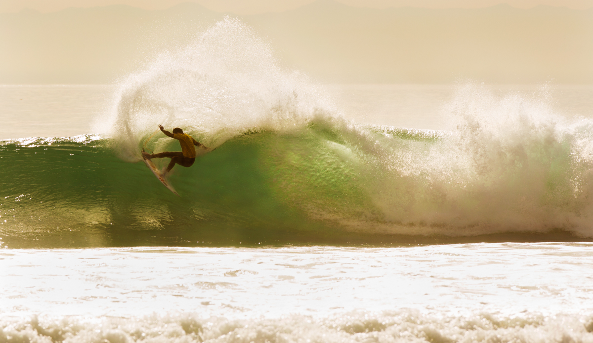 Dane Reynolds went insane during his semi-final heat of the 2014 Rincon Classic. Picture proof. Photo: <a href=\"https://www.maxxbuchanan.com/\">Maxx Buchanan</a>