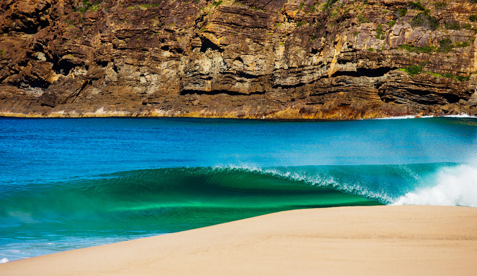 I won\'t tell you where this wave is, but let\'s just say it is not Sydney. The locals here love this place and I wish to return so out of respect, I won\'t name it. This wave was just insane and this was when I has fresh stitches in my foot. Seeing these peel off was killing me not being able to get in the water, but I think I made it look pretty inviting this way. Any surfer could nail this wave. It was crazy fun. Photo: <a title=\"Nate Smith Surf Photos\" href=\"https://www.natesmithphoto.com/\" target=\"_blank\">Nate Smith</a> 