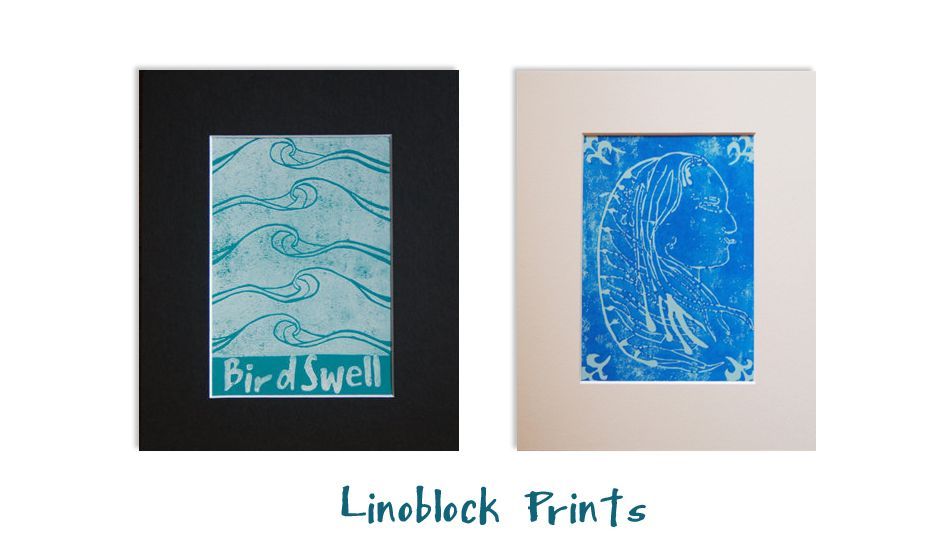 Lino Block Prints, Image: <a href= https://www.birdswell.com/ target=_blankBirdswell>BirdSwell</a>