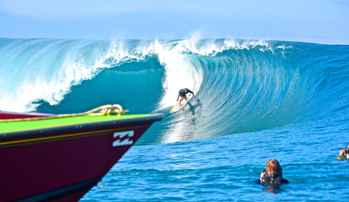 Anthony Walsh catching a few instead of filming a few. Photo: Kenna Colburn