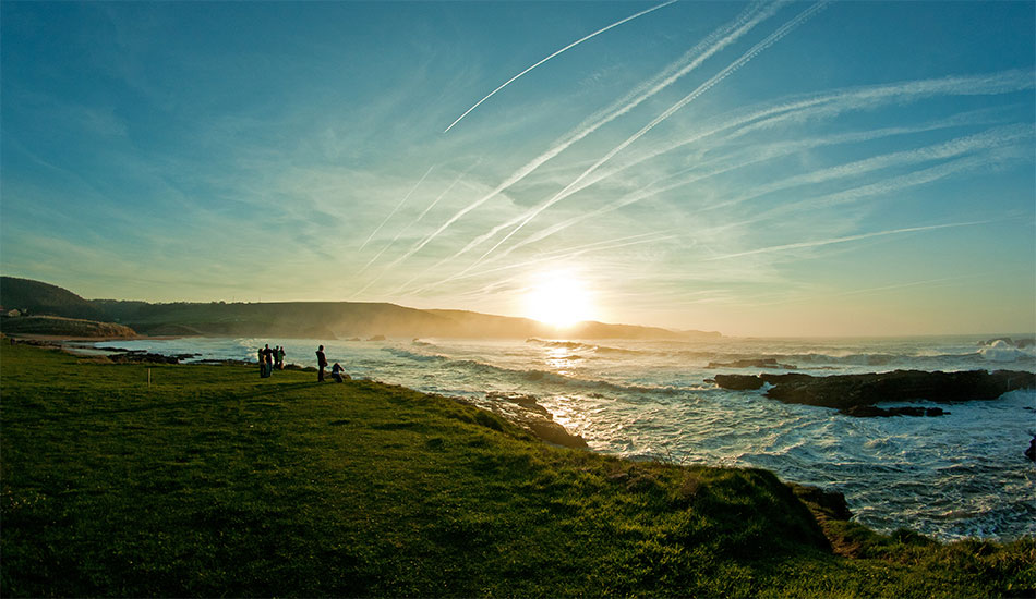 Powerful light, powerful sea, powerful sky, cold winter day.