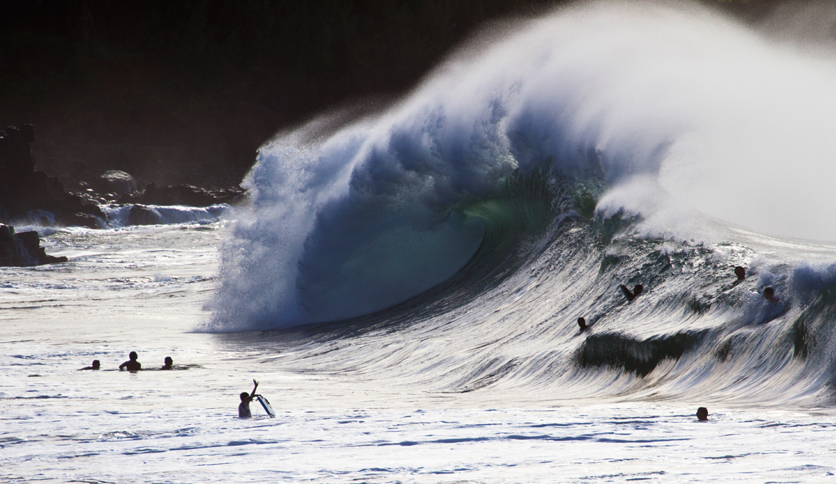 Hide Your Kids, Hide Your Wife: Waimea is a playground. Maybe not always the safest one, but it’s not uncommon to see a whole bunch of kids fooling around in stuff like this. If only their parents knew. Photo: <a href=\"https://instagram.com/evanfa\">Evan Fa</a>