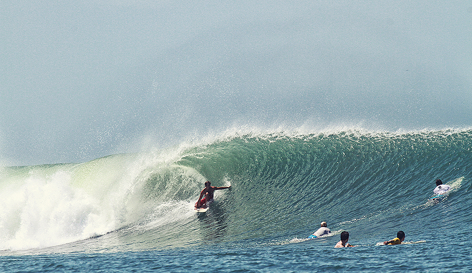 Regular footers don\'t have many options at this spot. Pull in, establish a good line and hope for the best. Photo: Greg Heine