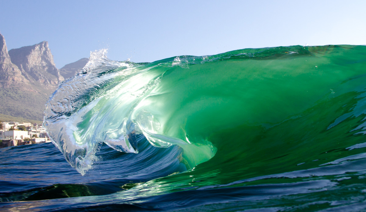 This neat little slab is in the heart of Cape Town\'s summer beach area. The drop off on every side of the reef has swells wrap around and create the craziest wave forms. Photo: <a href=\"https://www.ijtphoto.weebly.com/\">Ian Thurtell</a>
