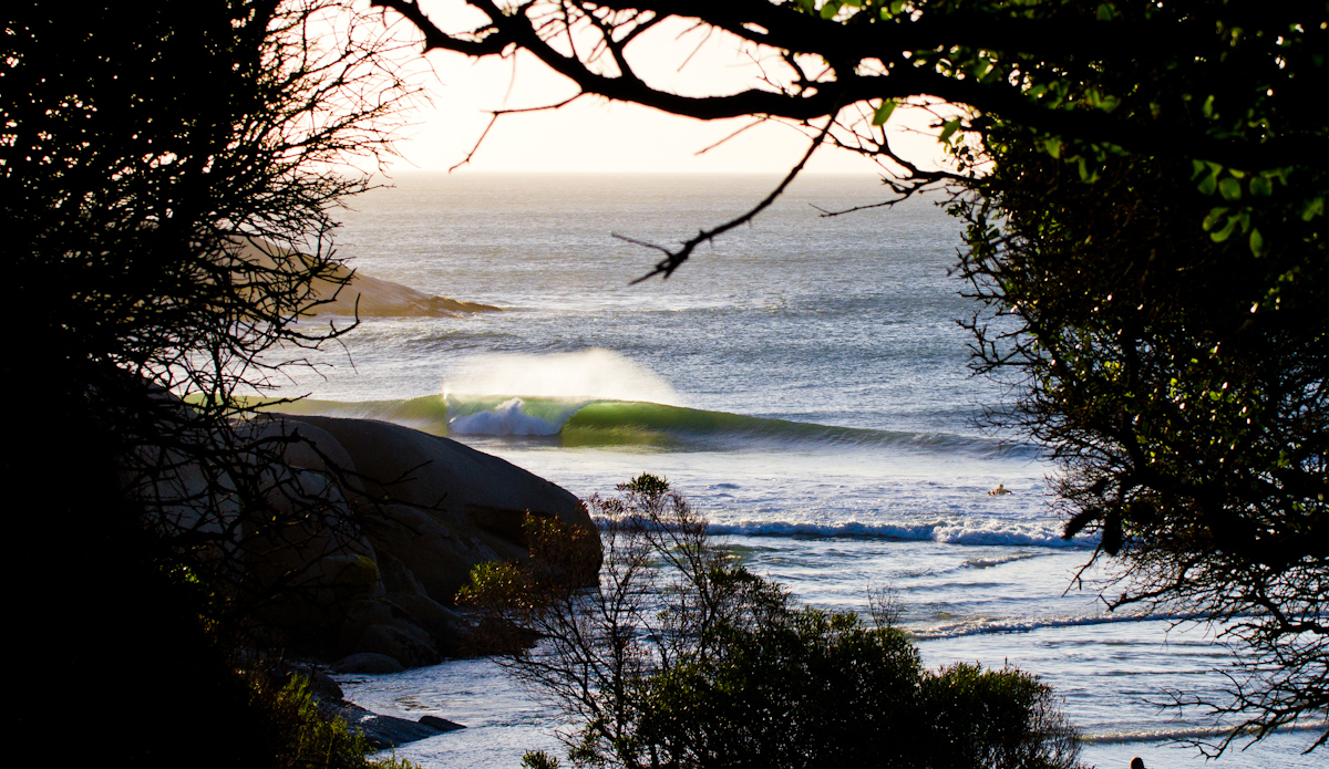 Here is the left hand side of Llandudno beach. Surfers usually flock to the right wedging side of the beach, but occasionally \"leftovers\" is firing. Photo: <a href=\"https://www.ijtphoto.weebly.com/\">Ian Thurtell</a>