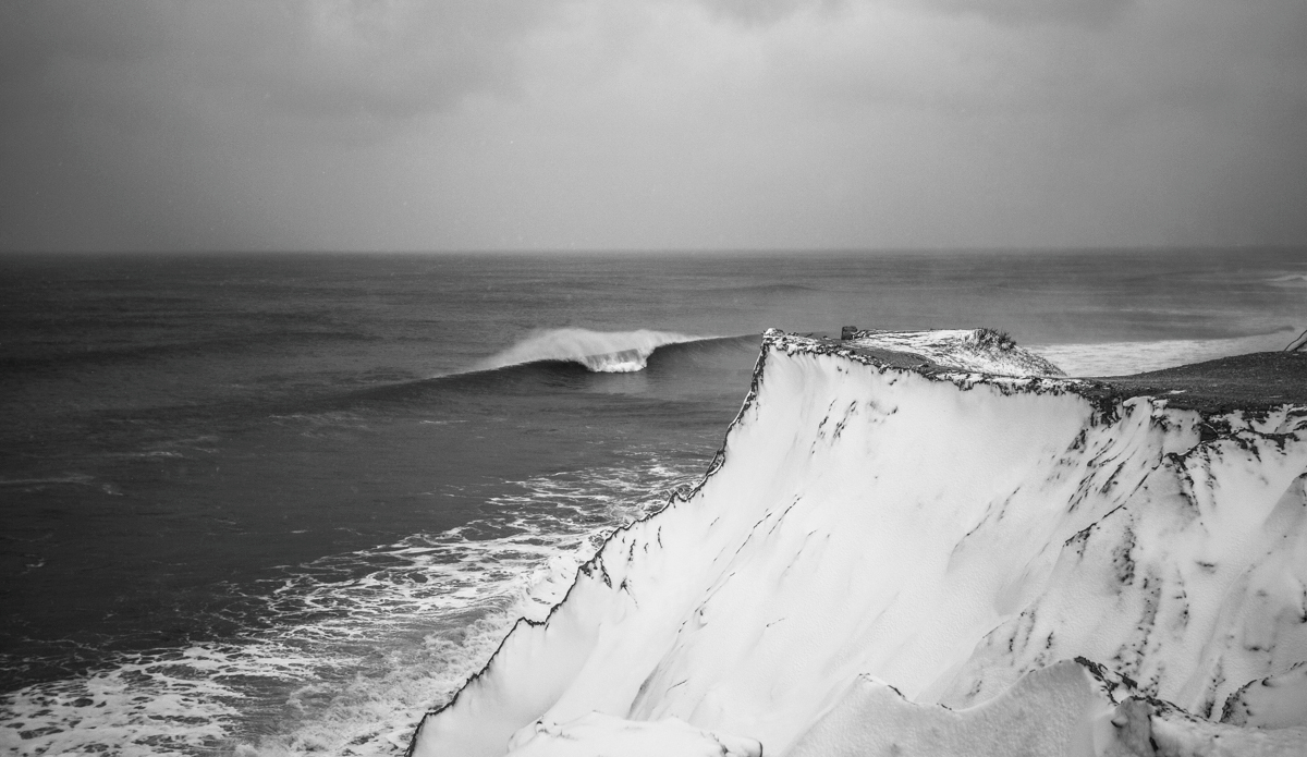 I remember this day vividly.  I showed up alone to this spot and there wasn\'t a footprint anywhere - just fresh snow cover and perfect peeling waves everywhere. This was one of the most beautiful days I can remember at home. 