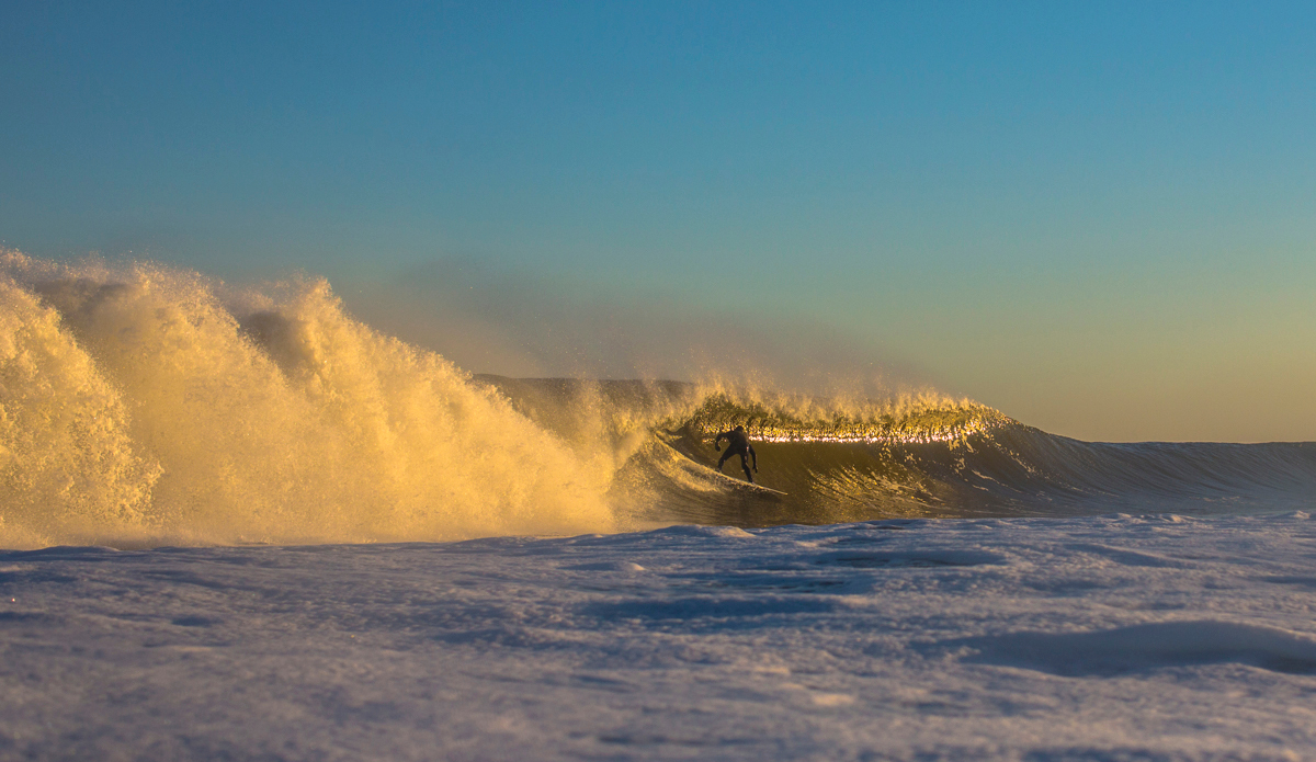 Hometown hero, Leif Engstrom getting his last licks in before sundown.