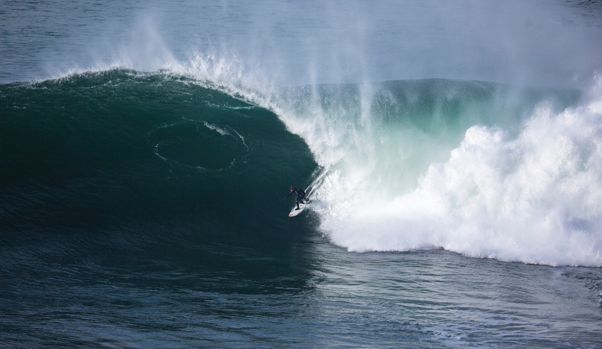 Aritz in Ireland. Heaviest wave I\'ve ever seen in person.