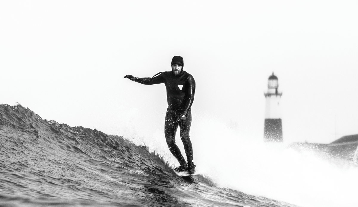 Fun fact: Mikey Detemple sliding in front of our famous Montauk lighthouse that was commissioned by George Washington.