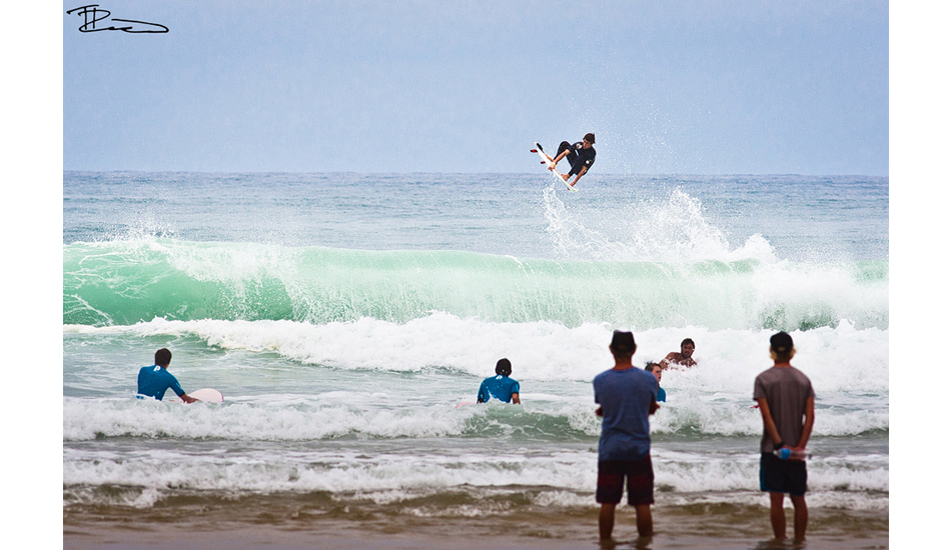 Matt Hewitt taking a break from the tour and showing the surf schools how its done in France. Photo: <a href=\"https://timborrow.tumblr.com\">Tim Borrow</a>