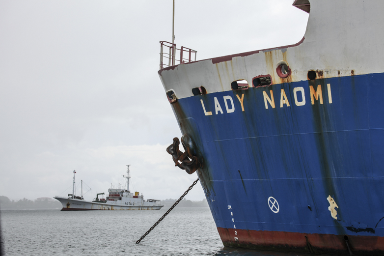 Apia Harbor, full of stories and well-traveled ships.
