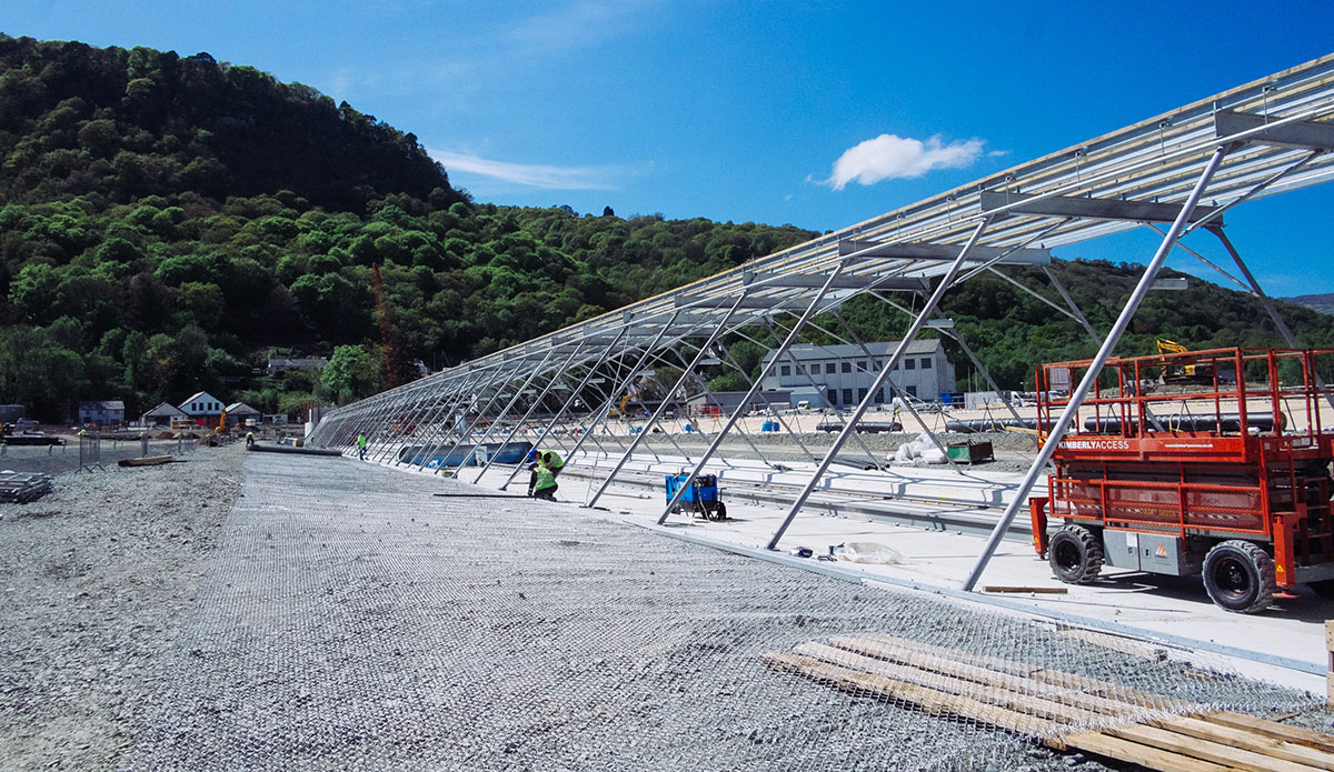 The pier structure running through the center of the lagoon will be where all wave energy originates. Photo: Surf Snowdonia