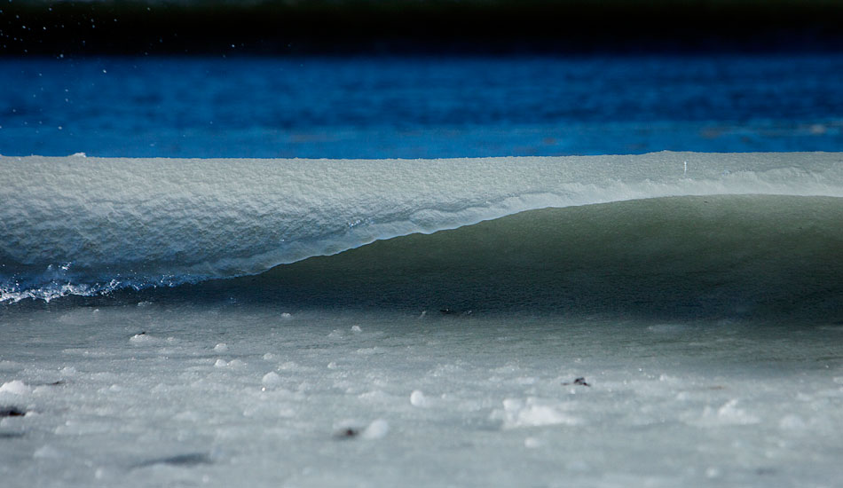 Slushy ice wave on very cold morning. Photo: <a href=\"https://www.briannevins.com/\" target=_blank>Brian Nevins</a>