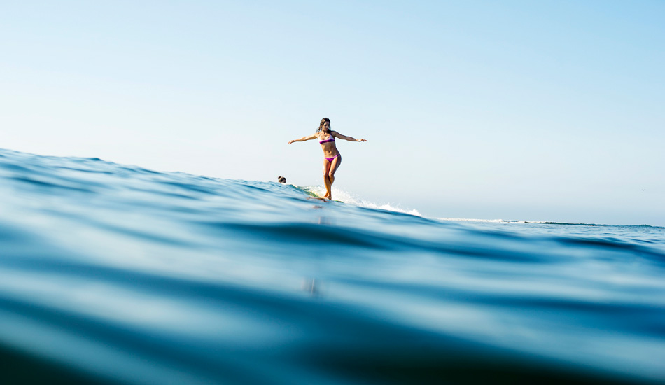 Karina Rozunko in Malibu, having a dance. Photo: <a href=\"https://www.dylangordon.com/\" target=_blank>Dylan Gordon</a>