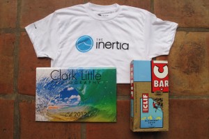 Support The Inertia and receive The Inertia's Anniversary Tee-Shirt, Clark Little's 2012 Shorebreak Calendar, and a big box of Clif Bars!