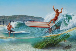 Phil Roberts Leroy Grannis Longboarding Surf Cartoon