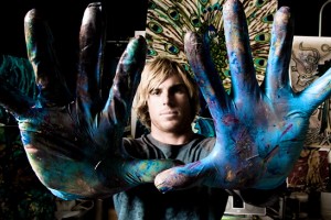 Professional surfer Mike Losness' paintings incorporate the things he loves: the ocean, the environment, and an ample dosage of creativity. Photo: Anthony Ghiglia