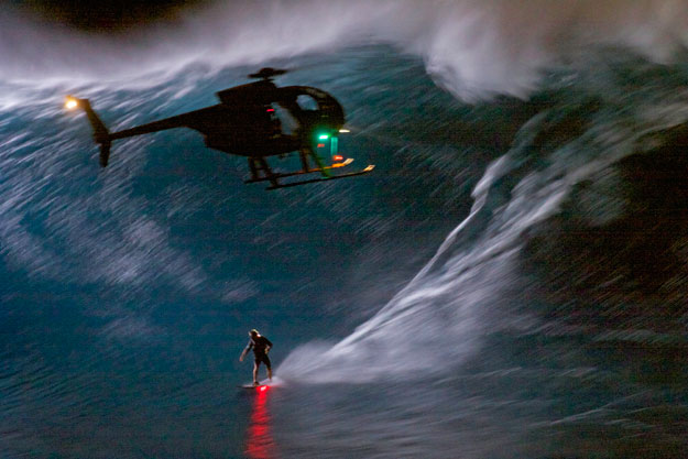 Mark Visser Night Surf Jaws Peahi Maui Big Wave