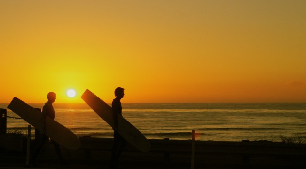 Sunset Alaia Surfers
