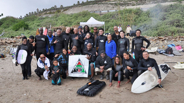 "It was for fraternity," says Black Surfing Association Founder Tony Corley. "That’s kind of why I started the Black Surfing Association." The BSA at the 2011 Rincon Invitational this March. Photo: Ken Samuels/BlackSurfingAssociation.blogspot.com