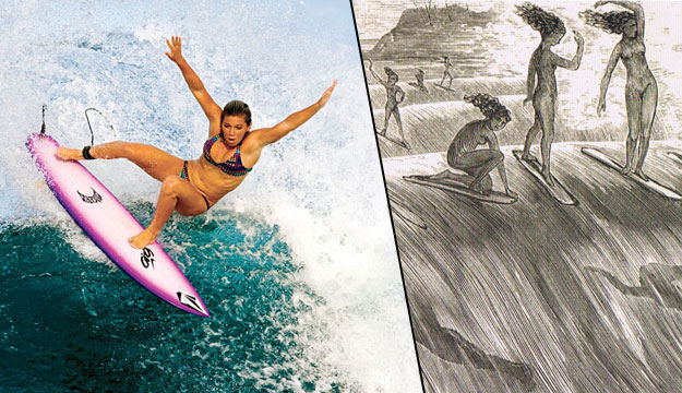 Coco Ho Ancient Hawaiian Surf Girls Maids on Waves