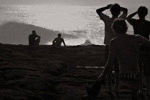 Checking the waves. Photo: Dean Dampney