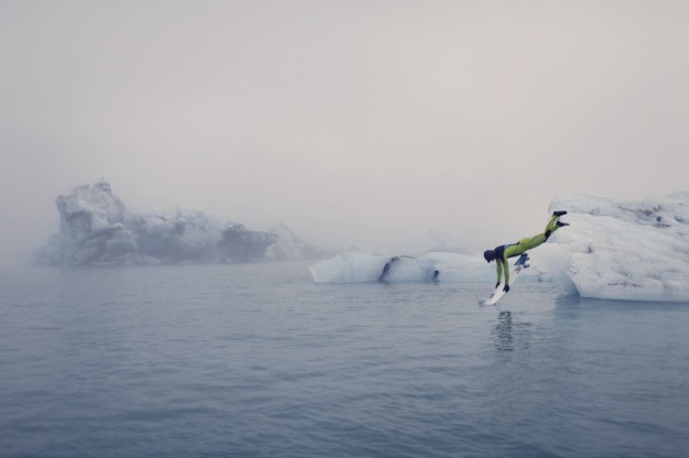 Iceland frigid surf