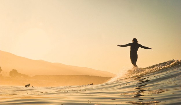 The feelings of euphoria, ecstasy and one-ness with nature are addictive, and these are feelings that other people – who may or may not surf – get through the practice of religion. Photo: Bryce Johnson