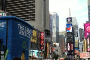 The event was called The Great Recycle, and more than 15,000 beverage containers were recycled.
