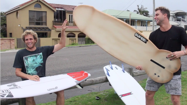 Paul Fisher and His Penis Surfboard