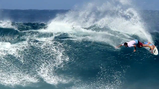 A screen grab from LOADED. Dane doin' turns on turns.