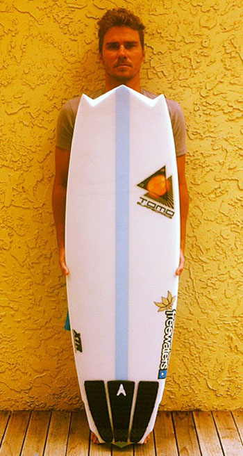 What is Daniel Thomson without this surfboard? And what is this surfboard without Daniel Thomson? Philosophical minds want to know.