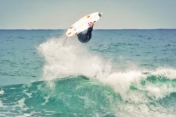 Jordy Smith flipping in Now Now