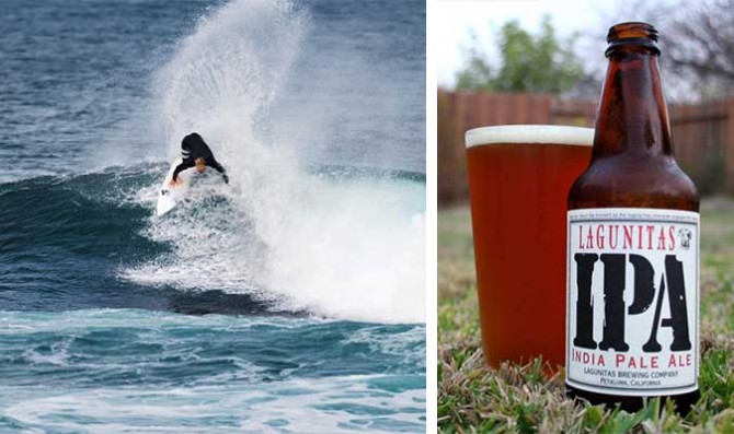 Nat Young & Lagunitas IPA. Your surfing and other beers pale in comparison. Photo: ASP/Kelly Cestari