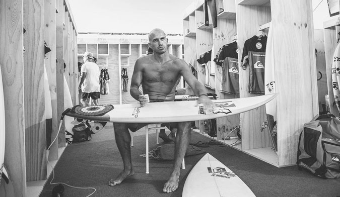 The last time Slater would have a Quik logo on his deck. Photo: Kirstin/ASP