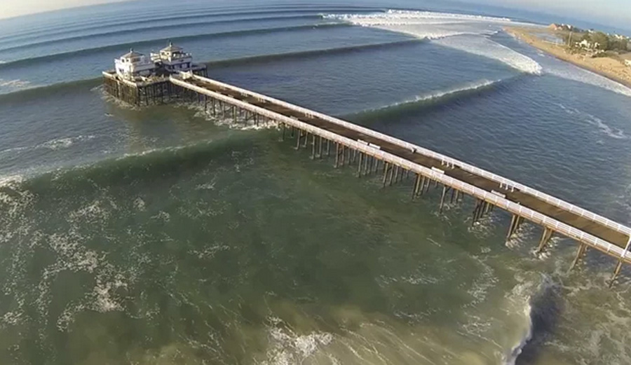 Laird Hamilton Charges Hurricane Marie's Big Wednesday in Malibu The