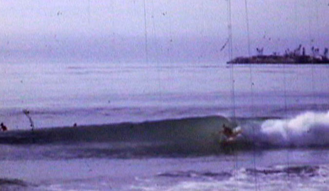 Gary Ross surfing the old Stanley's Reef in 1967, This wave doesn't exist anymore. 