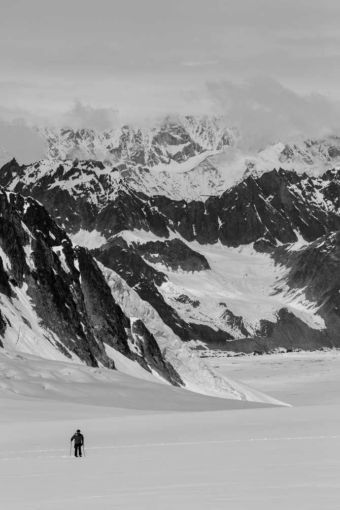No resort closing dates constrain skiing opportunities in the Alaska Range. Photo: Spencer James