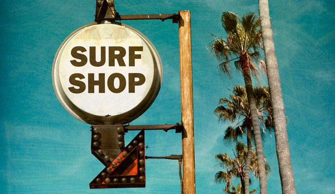 Don't let your local surf shop fall off the map. Photo: Shutterstock