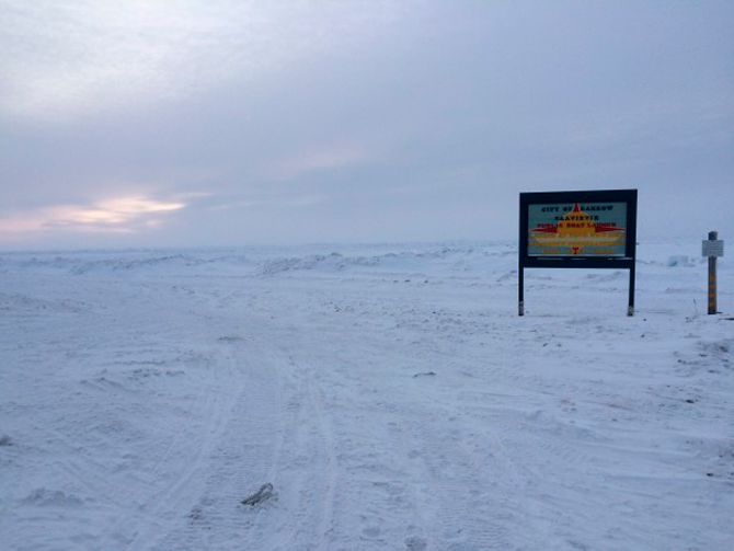 The public boat launch in Barrow, Alaska. Yeah, it’s that cold there. Photo: Ian Bolliger