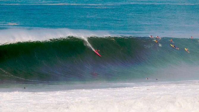 Greg Long on a wave that everyone on the planet wants to watch.