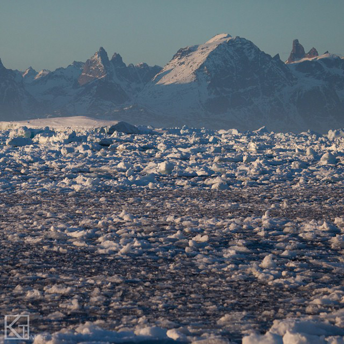 Pack ice in Greenland. Photo: Kt Miller.