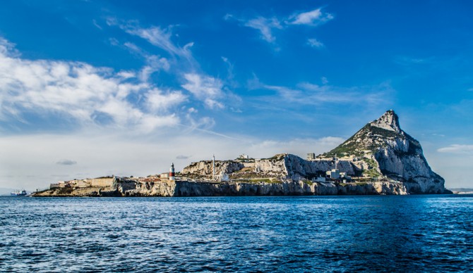 The Rock of Gibraltar seen from the southeast. Photo: John Robison IV