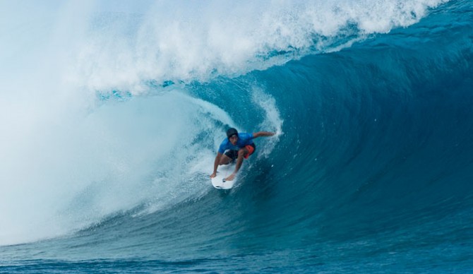 Jeremy Flores, victorious in the final heat against defending event champion, Gabriel Medina. Photo: WSL