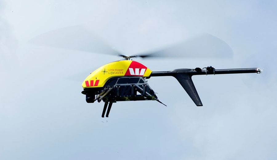 Say hello to the "Little Ripper", Australia's newest shark spotting drone. Photo: Westpac