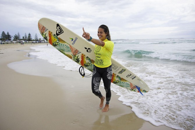 Chloe Calmon is currently ranked third on the World Surf League’s Women’s Longboard Tour.
