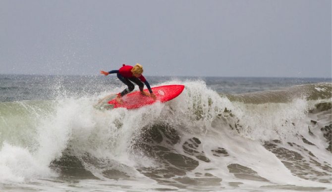 Grom Jacob Kelly pulling a huge floater on the Matthew Fish. Photo: Val Reynolds