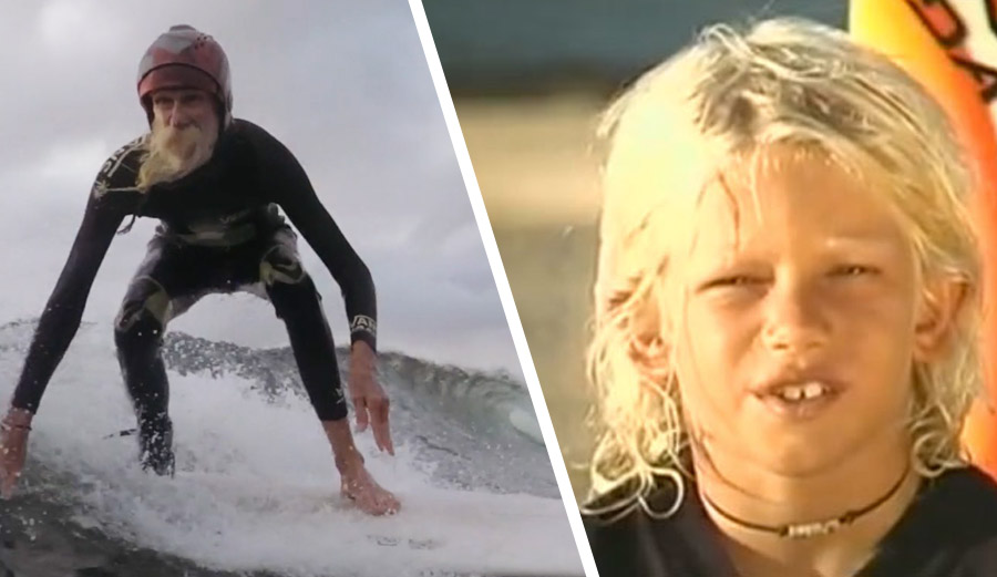 Bruce Gold and John John Florence. Two stoke specimens from different points in their surf life.